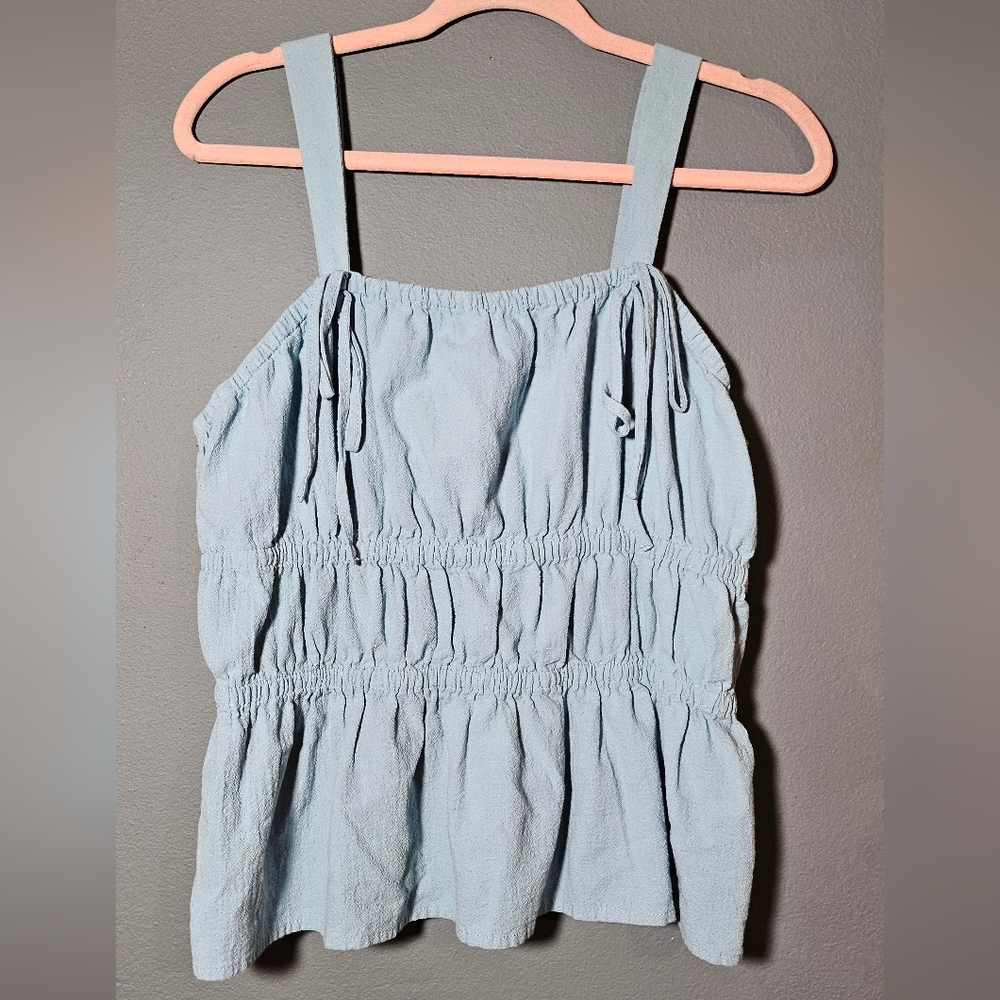 Universal Thread Light Blue Blouse Stretchy Size M
